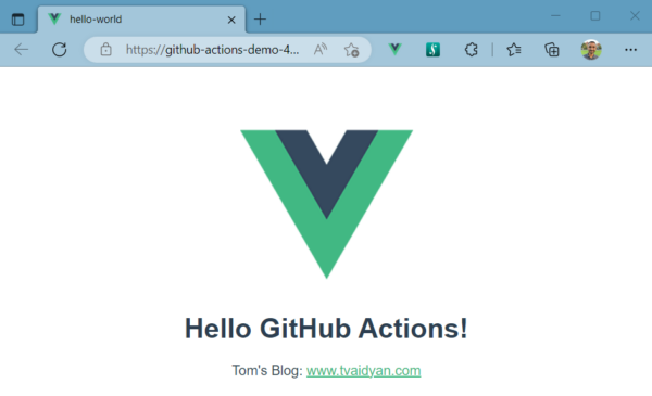 Deploy to Azure App Service with GitHub Actions – Tom Vaidyan