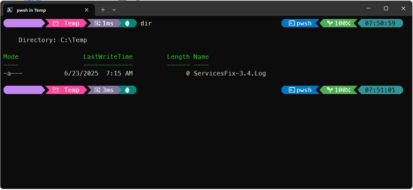 Windows Terminal with Oh-My-Posh customization